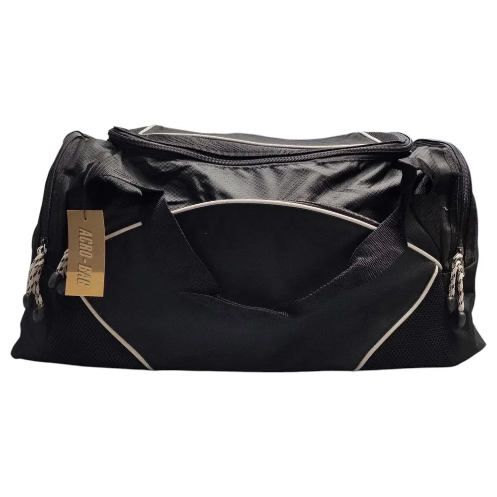 Acro-Bag Duffle Bag Mens Black‎ Gray Detachable Strap Classic Sports Gym Travel